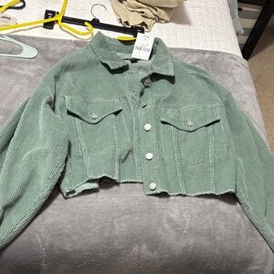 Forever 21 Sage Corduroy Utility Jacket